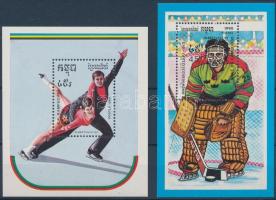 1989-1990 Winter Olympics: Albertville 1992 2 block, 1989-1990 Téli olimpia: Albertville 1992 2 db blokk