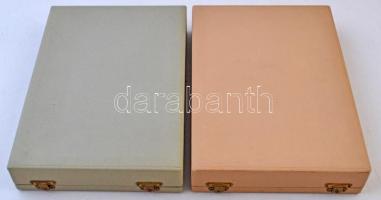 1989. "Tanácsi Közszolgálatért" (2xklf) ezüstözött Br és Br  emlékplakett eredeti tokban. ...