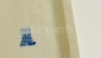 Zsolnay bölény, kézzel festett, hibátlan, jelzett, m: 14,5 cm, h: 16 cm