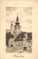 Besztercebánya, Banska Bystrica; Vártemplom, gyógyszertár. Machold F. kiadása / castle church, pharmacy (EK)