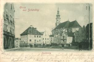 1899 Shärding, Stadtplatz / main square, Franz Feichtinger's shop