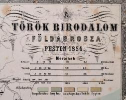 1854 A török birodalom földabrosza, színes kőnyomat, Fényes Elek: A török birodalom, leirása, történ...