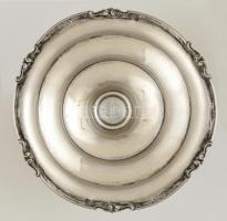 Ezüst (Ag.) kis talpas kínáló, jelzett, karcolásokkal, nettó:83 g, m:7 cm