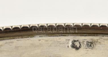 Ezüst (Ag.) áttört tál, jelzett, nettó:249 g, d:21,5 cm