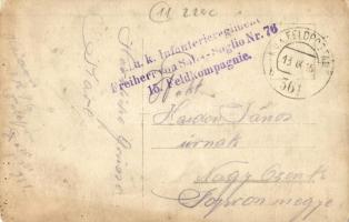 1916 Osztrák-magyar katonai híradós egység, telefon / WWI K.u.K. military signal corps soldiers with...