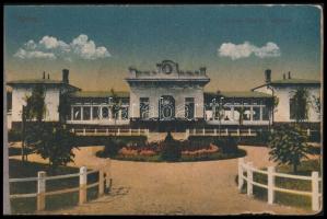 Siófok, képeslapfüzet 7 lappal, közte gőzhajó állomás és kikötő, fürdőzők (EK)