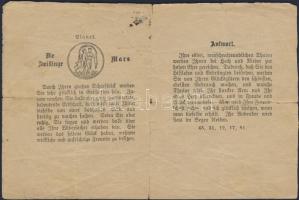 Német Birodalom/Császárság cca. 1890 körül Stuttgart/Junginger könyvkereskedés tréfás reklámpénze 10...