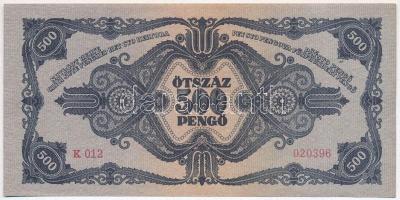 1945. 500P magyar "N" betű orosz "P" helyett. Ilyen tartásban ritka! T:I
Hungar...