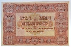 1920. 5000K "Orell Füssli Zürich" piros sorozat- és sorszám T:III szép papír
Hungary 1920...