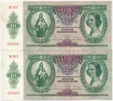 1936. 10P (2x) sorszámkövetők T:I