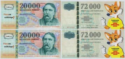 8db modern magyar reklám bankjegy