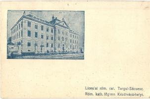 Kézdivásárhely, Targu Secuiesc; Liceului róm. cat. / Római katolikus főgimnázium / grammar school + 1940 Kézdivásárhely visszatért So. Stpl. (lyuk / hole)