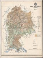 cca 1900 Hont vármegye térképe, terv.: Gönczy Pál, 1:363000, Posner Károly Lajos és fia-ny., 29,5x22,5 cm