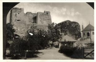 Léva, Levice; A vár a csehek kivonulása után / castle after the Czechs left + 1938 Léva visszatért So. Stpl. (EK)