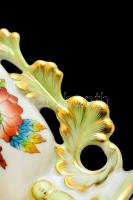 Herendi Viktória mintás kis váza, kézzel festett, jelzett, hibátlan, m:11 cm