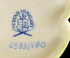 Herendi Viktória mintás kis váza, kézzel festett, jelzett, hibátlan, m:11 cm