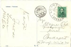 Losonc, Lucenec; látkép, zsinagóga, üzletek / general view, synagogue, shops + 1938 Losonc visszatér...