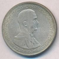 1930. 5P Ag Horthy jobbra T:2 patina Adamo P8