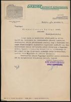 cca 1942 Vegyes papírrégiség tétel, 3 db: 
Wolfner Kerékpárgumi fejléces kitöltetlen számlája, Magy...