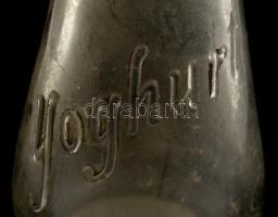 Tejtermelő és Ipari Rt. Budapest joghurtos üveg, m: 13 cm