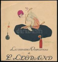 cca 1920-1940 L. Legrand parfüm illusztrált nyomtatványa, 19x18 cm.