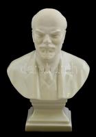 Herendi Lenin porcelán büszt, fehér mázas, hibátlan, jelzett, m: 17 cm