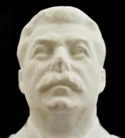 Herendi Sztálin porcelán büszt, fehér mázas, hibátlan, jelzett, m: 17 cm
