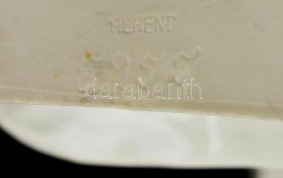 Herendi Sztálin porcelán büszt, fehér mázas, hibátlan, jelzett, m: 17 cm