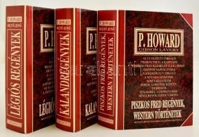 Rejtő Jenő összegyűjtött művei 1-3. kötet.  P. Howard: Légiós regények, Piszkos Fred regények, western történetek, Kalandregények. Illusztrált papírkötésben, jó állapotban.