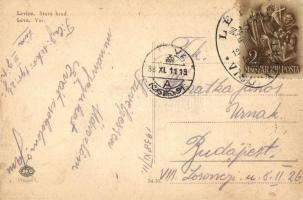 Léva, Levice; Stary hrad, Hostinec / vár, utcakép, vendéglő, étterem / castle, street view, restaura...