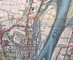 cca 1927 Budai-hegyek, kirándulók térképe I., M. Kir. Állami Térképészet, 1:37.500, szakadt, sérült,...