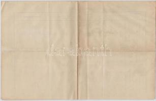 Arad 1910. "Arad Megyei Takarékpénztár" névre szóló részvénye 1000K-ról, felülbélyegzéssel...