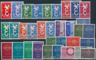 Europa CEPT 1958-1960 15 sets + 1 stamp, Europa CEPT motívum 1958-1960 15 klf sor + 1 önálló érték