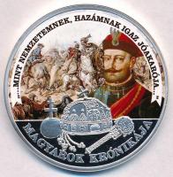 DN Magyarok Krónikája - ... mint nemzetemnek, hazámnak igaz jóakarója... / 1907 5 korona ezüstözött, multicolor Cu emlékérem (42mm) T:PP