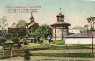 Görgénysóakna, Jabenita; fürdő park, vendégszobák / Parkpartie mit Gäste-Zimmer / spa, park, guest h...