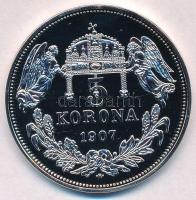 DN "Magyarok Krónikája - Kossuth Lajos azt üzente! / 1907 5 korona" ezüstözött, multicolor...