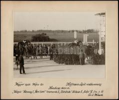 1926 Megyer, Hoffmann Lipót emlék lóverseny, kartonra kasírozott, feliratozott fotó, 17x23 cm