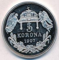 DN "Magyarok Krónikája - Minden művészet egyazon forrásból ered / 1907 5 korona" ezüstözöt...