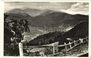 Tiszaborkút, Kvaszi; Mencsul, a Magyar Cserkészszövetség Kárpátaljai Menedékháza, kilátás a Bliznicá...