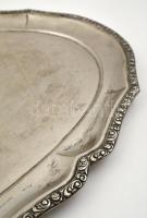 Ezüst (Ag) tálca, jelzett, 48,5×33 cm, nettó:1064 g