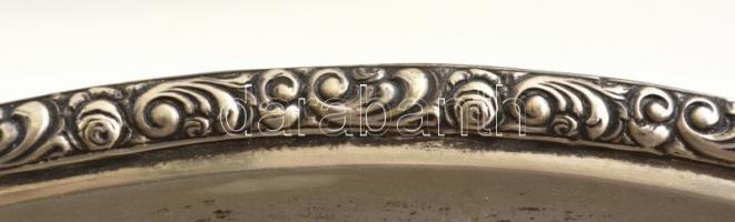 Ezüst (Ag) tálca, jelzett, 48,5×33 cm, nettó:1064 g