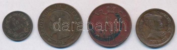 4db-os vegyes külföldi bronz- és rézpénz tétel, közte Ausztria 1881. 5/10kr Cu; Franciaország / Második Császárság 1857A 5c Br III. Napóleon T:2,2- 4pcs of various different bronze and copper coins, including Austria 1881. 5/10 Kreuzer Cu; France / Second Empire 1857A 5 Centimes Br Napoleon III C:XF,VF