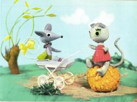 15 db modern mese, rajzfilm és bábfigura motívumlap / 15 modern cartoon and puppet motive cards