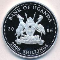 Uganda 2006. 2000Sh Ag "A labdarúgás halhatatlanjainak csarnoka - Németország 1980-as évek / Lo...