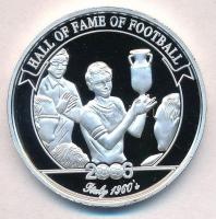 Uganda 2006. 2000Sh Ag A labdarúgás halhatatlanjainak csarnoka - Olaszország 1960-as évek / Giacinto Facchetti T:PP Uganda 2006. 2000 Shillings Ag Hall of Fame of Football - Italy 1960s / Giacinto Facchetti C:PP