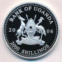 Uganda 2006. 2000Sh Ag "A labdarúgás halhatatlanjainak csarnoka - Olaszország 1960-as évek / Gi...