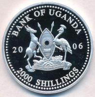 Uganda 2006. 2000Sh Ag "A labdarúgás halhatatlanjainak csarnoka - Dánia 1990-es évek / Peter Sc...