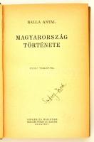Balla Antal: Magyarország története. Bp., [1942], Singer és Wolfner.Félvászonkötésben, jó állapotban