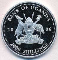 Uganda 2006. 2000Sh Ag "A labdarúgás halhatatlanjainak csarnoka - Németország 1970-es évek /  F...