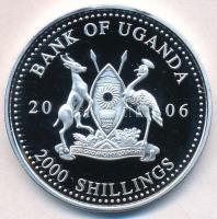Uganda 2006. 2000Sh Ag "A labdarúgás halhatatlanjainak csarnoka - Németország 1970-es évek / Pa...